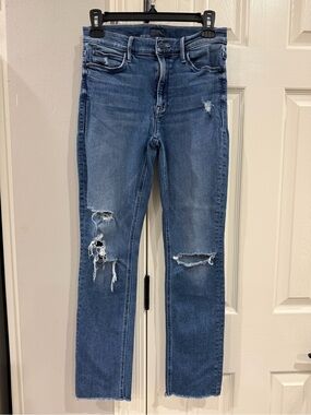 Mother Jeans the Mid Rise Dazzler Ankle Fray jeans Sz 26